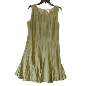 IZOD linen blend dress size 14 olive green